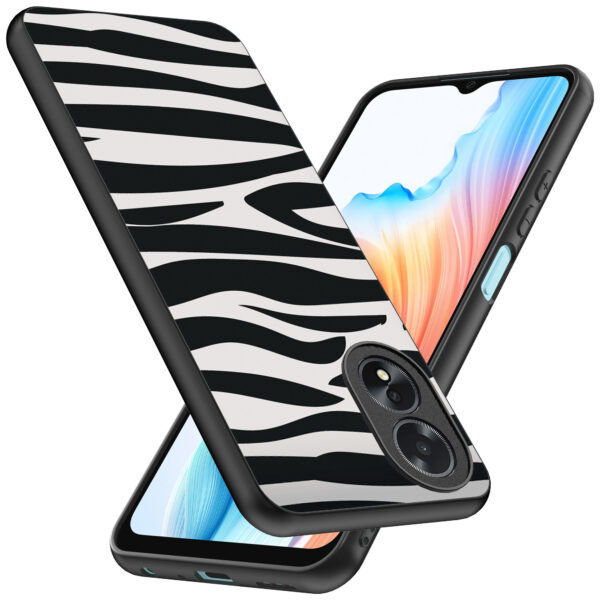 Oppo A18 telefoonhoesje met zebra opdruk (2)