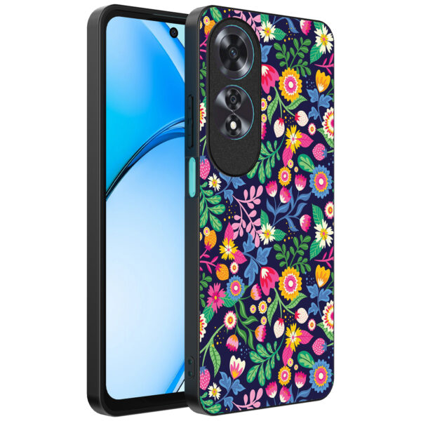 Oppo A60 telefoonhoesje met bloemen opdruk (1)