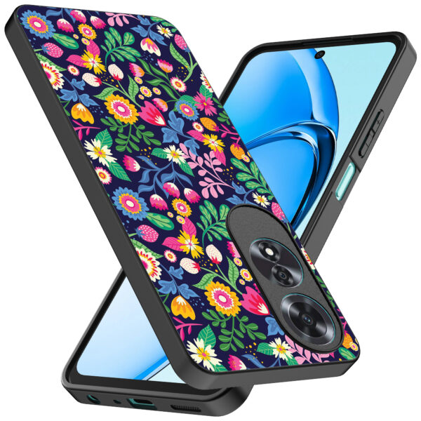 Oppo A60 telefoonhoesje met bloemen opdruk (2)