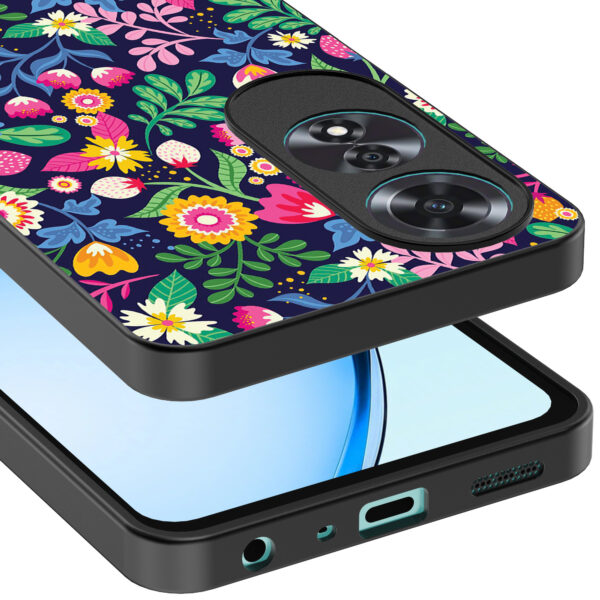 Oppo A60 telefoonhoesje met bloemen opdruk (4)
