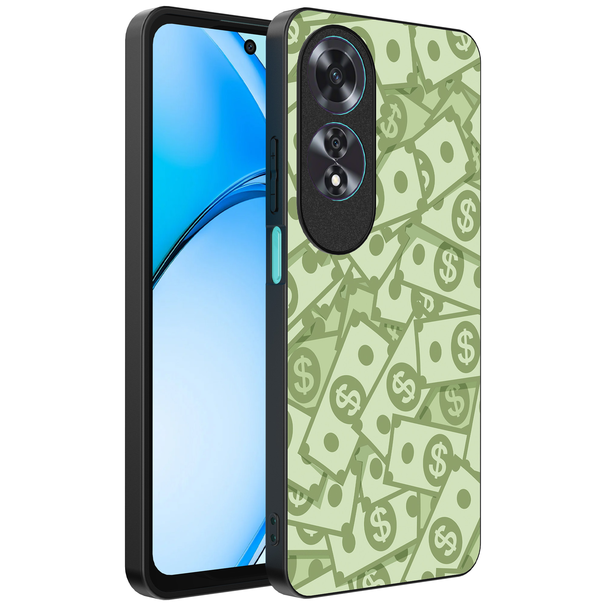 Oppo A60 telefoonhoesje met geld opdruk (1)