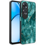 Oppo A60 telefoonhoesje met groen marmer opdruk (1)