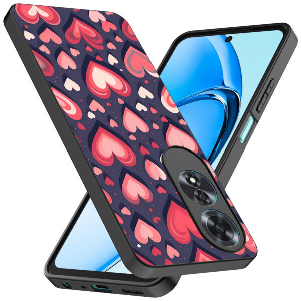 Oppo A60 telefoonhoesje met hartjes opdruk groot (2)