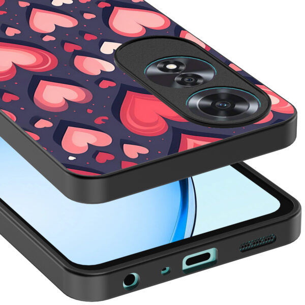 Oppo A60 telefoonhoesje met hartjes opdruk groot (4)