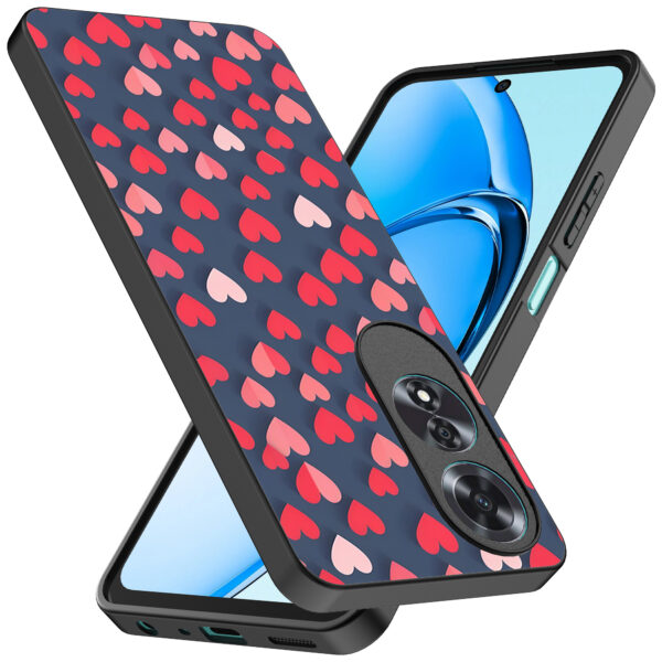 Oppo A60 telefoonhoesje met hartjes opdruk klein (2)