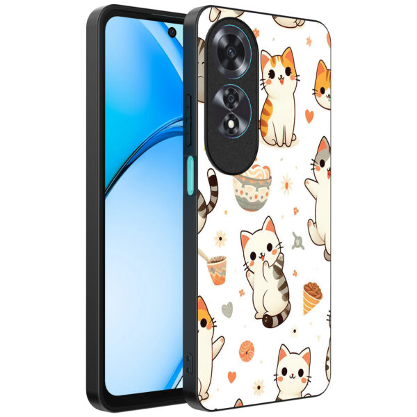 Oppo A60 telefoonhoesje met katten opdruk (1)