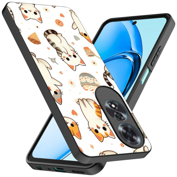 Oppo A60 telefoonhoesje met katten opdruk (2)