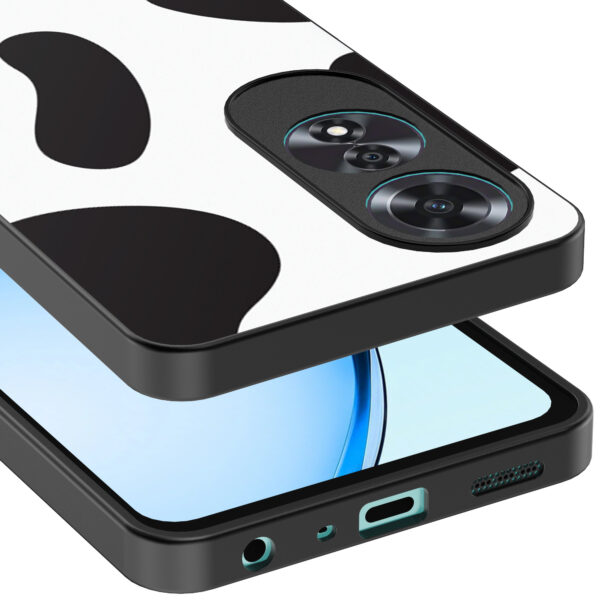 Oppo A60 telefoonhoesje met koeienvlekken opdruk (4)
