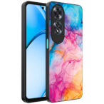 Oppo A60 telefoonhoesje met regenboog acryl marmer opdruk (1)