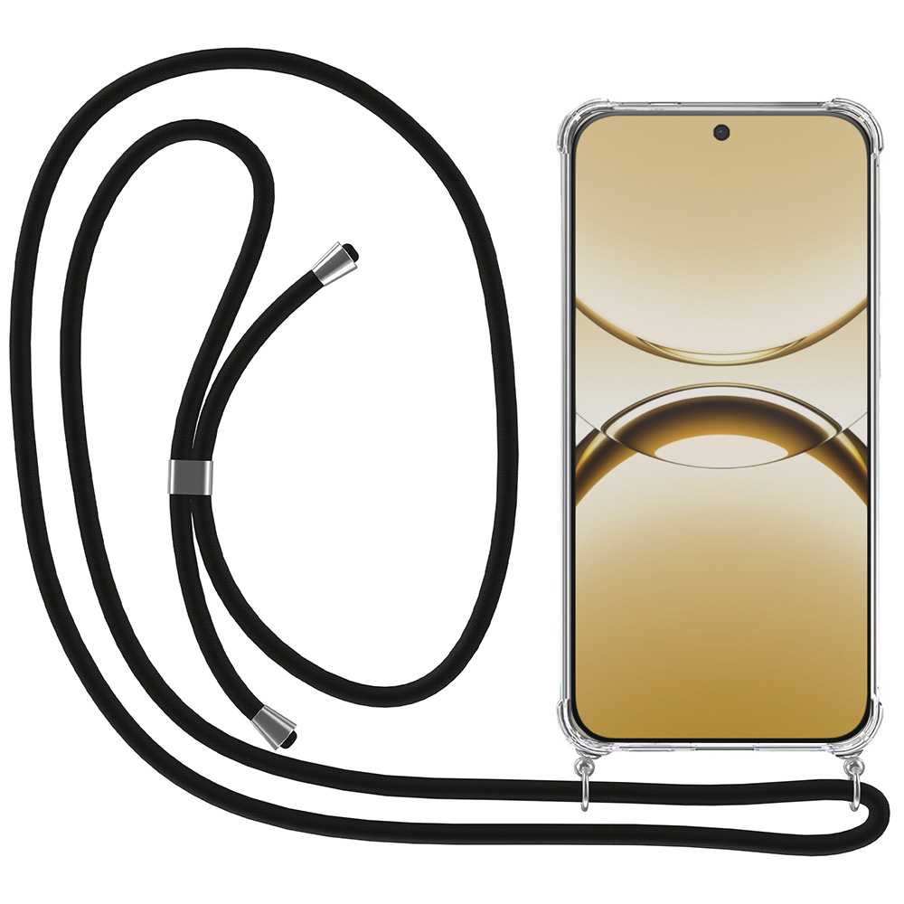 Oppo Find X8 transparant hoesje met koord en stootrand