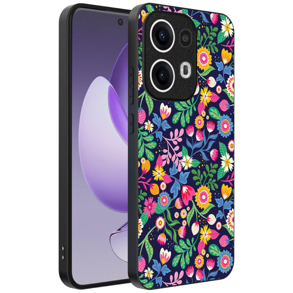 Oppo Reno 13 Pro telefoonhoesje met bloemen opdruk (1)