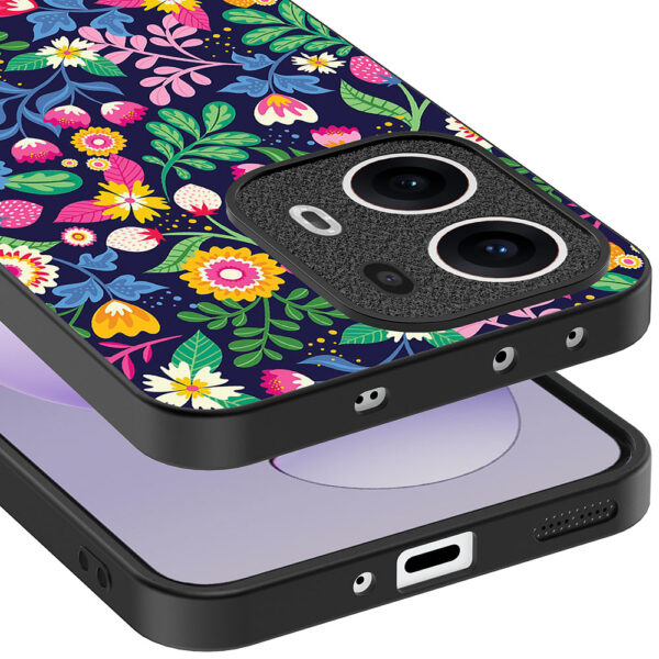 Oppo Reno 13 Pro telefoonhoesje met bloemen opdruk (4)
