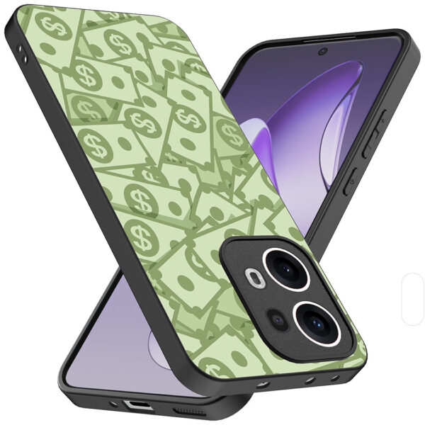 Oppo Reno 13 Pro telefoonhoesje met geld opdruk (2)