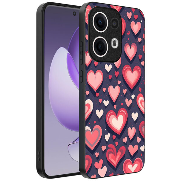 Oppo Reno 13 Pro telefoonhoesje met hartjes opdruk groot (1)