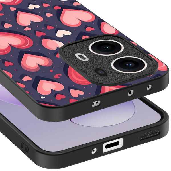 Oppo Reno 13 Pro telefoonhoesje met hartjes opdruk groot (4)