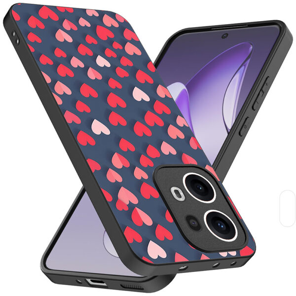Oppo Reno 13 Pro telefoonhoesje met hartjes opdruk klein (2)