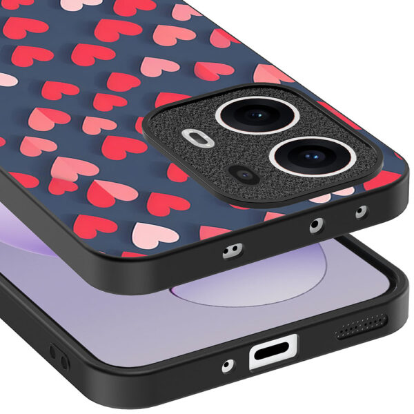 Oppo Reno 13 Pro telefoonhoesje met hartjes opdruk klein (4)