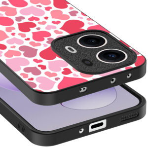 Oppo Reno 13 Pro telefoonhoesje met hartjes opdruk transparant (4)