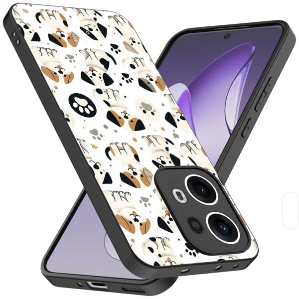 Oppo Reno 13 Pro telefoonhoesje met honden opdruk (2)