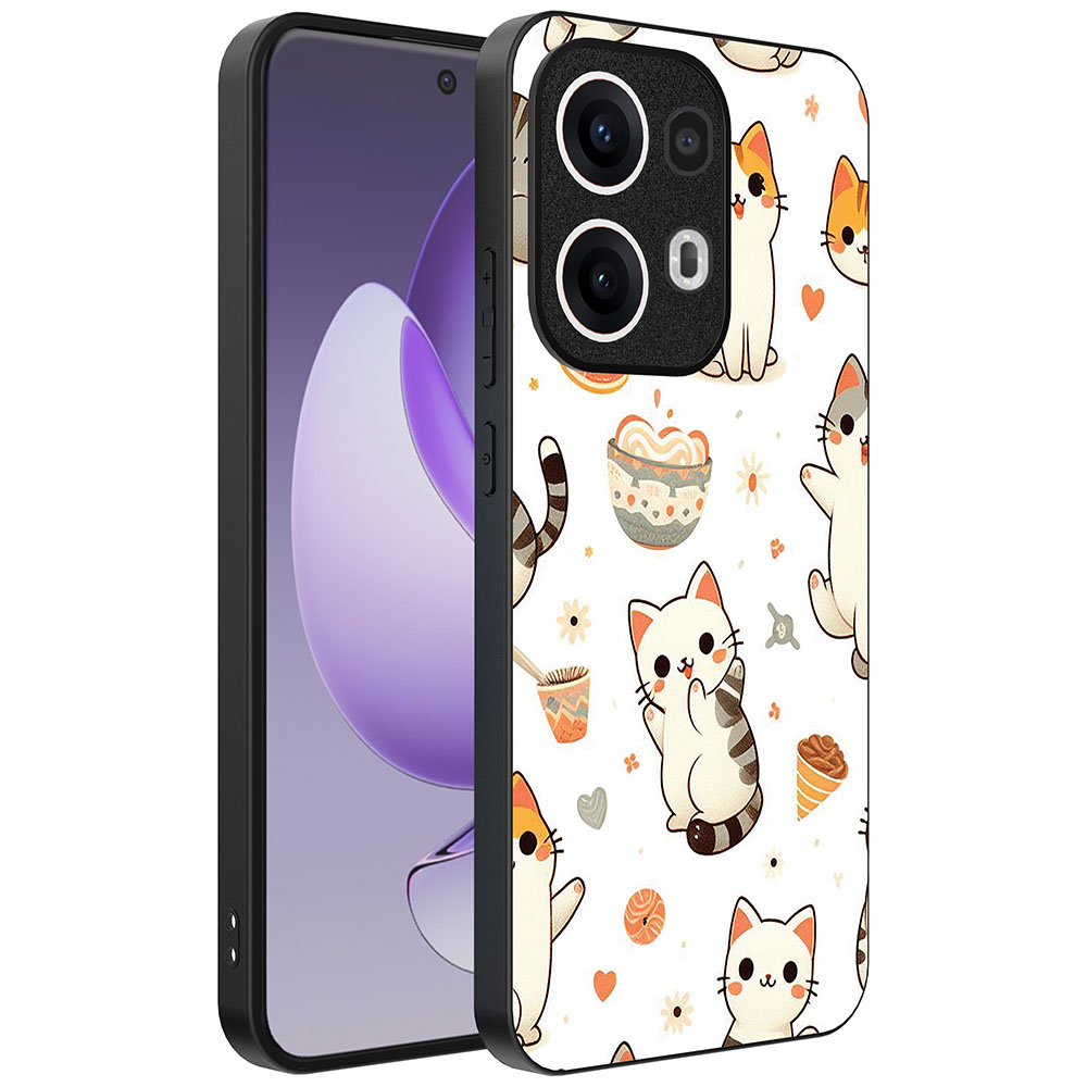 Oppo Reno 13 Pro telefoonhoesje met katten opdruk (1)