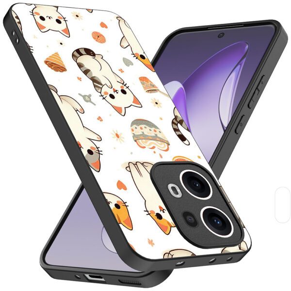 Oppo Reno 13 Pro telefoonhoesje met katten opdruk (2)