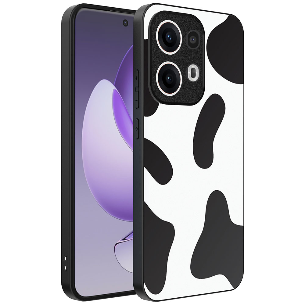 Oppo Reno 13 Pro telefoonhoesje met koeienvlekken opdruk (1)