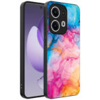 Oppo Reno 13 Pro telefoonhoesje met regenboog acryl marmer opdruk (1)
