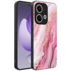Oppo Reno 13 Pro telefoonhoesje met roze marmer opdruk (1)