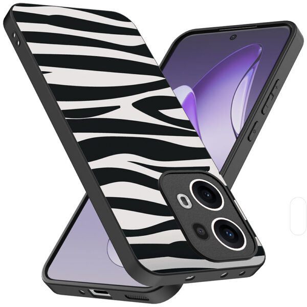 Oppo Reno 13 Pro telefoonhoesje met zebra opdruk (2)