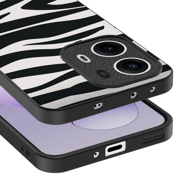Oppo Reno 13 Pro telefoonhoesje met zebra opdruk (4)