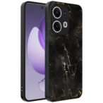 Oppo Reno 13 Pro telefoonhoesje met zwart marmer opdruk (1)