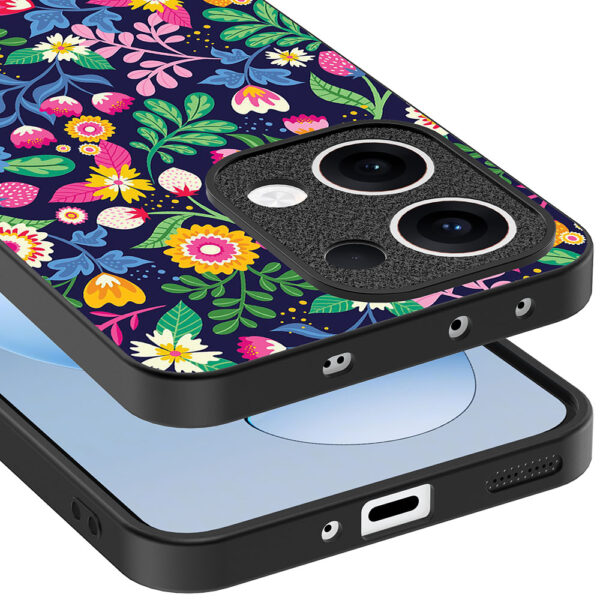 Oppo Reno 13 telefoonhoesje met bloemen opdruk (4)
