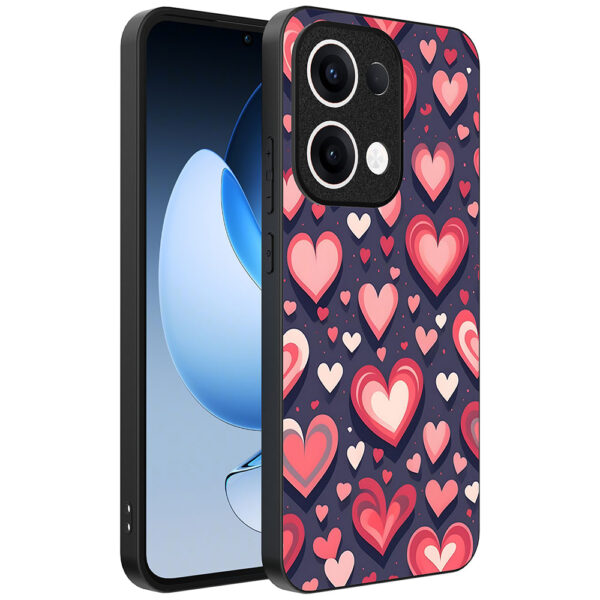 Oppo Reno 13 telefoonhoesje met hartjes opdruk groot (1)