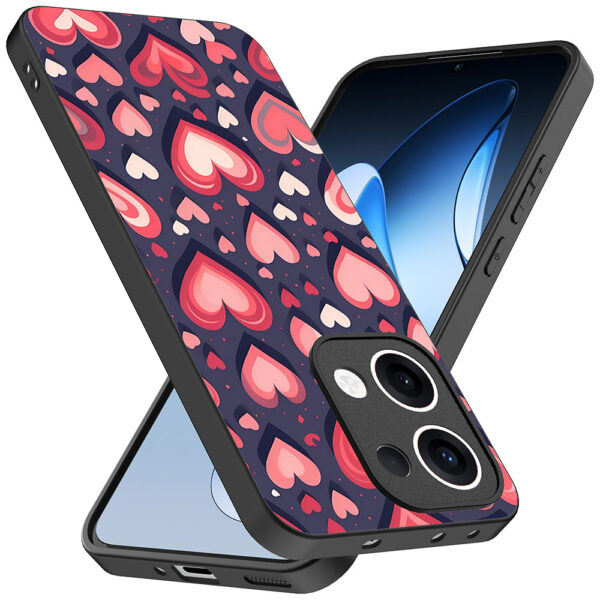 Oppo Reno 13 telefoonhoesje met hartjes opdruk groot (2)