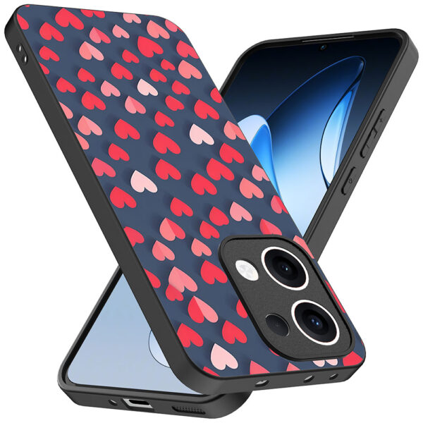 Oppo Reno 13 telefoonhoesje met hartjes opdruk klein (2)