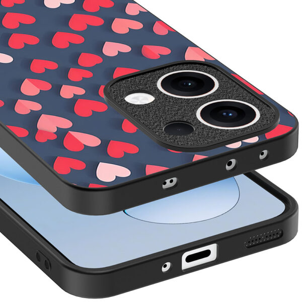 Oppo Reno 13 telefoonhoesje met hartjes opdruk klein (4)