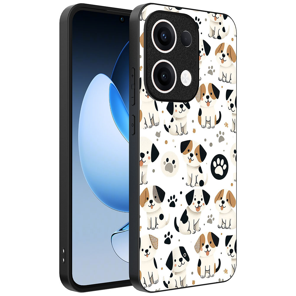 Oppo Reno 13 telefoonhoesje met honden opdruk (1)