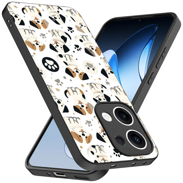 Oppo Reno 13 telefoonhoesje met honden opdruk (2)