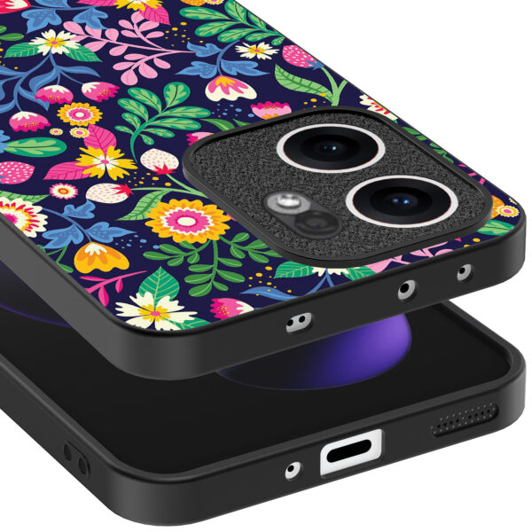 Oppo Reno 13F telefoonhoesje met bloemen opdruk (4)