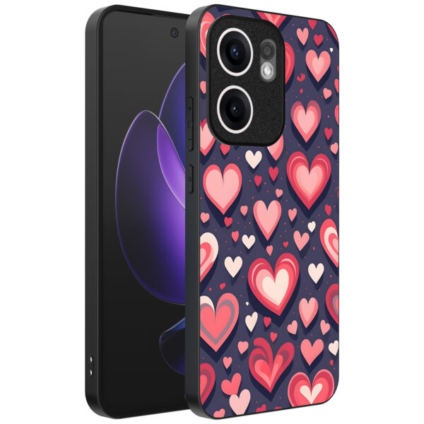 Oppo Reno 13F telefoonhoesje met hartjes opdruk groot (1)