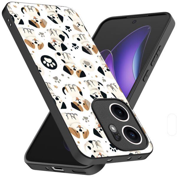Oppo Reno 13F telefoonhoesje met honden opdruk (2)