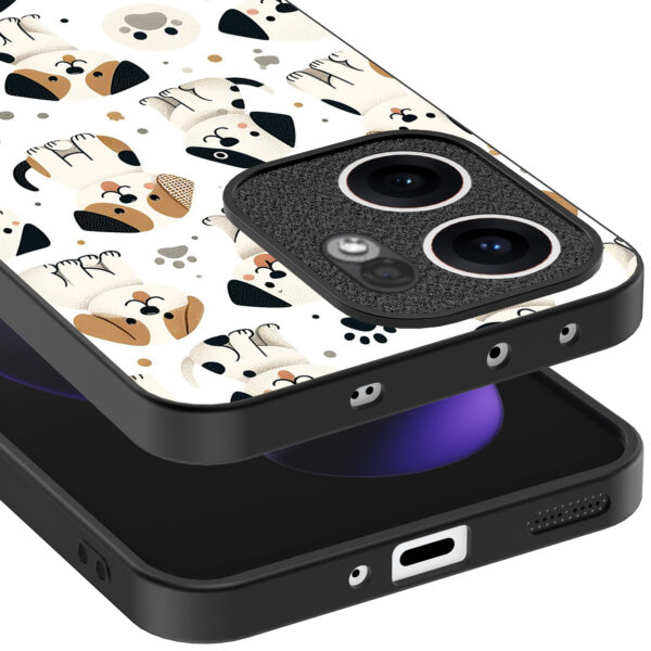 Oppo Reno 13F telefoonhoesje met honden opdruk (4)