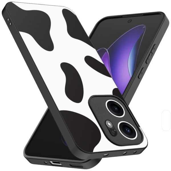 Oppo Reno 13F telefoonhoesje met koeienvlekken opdruk (2)