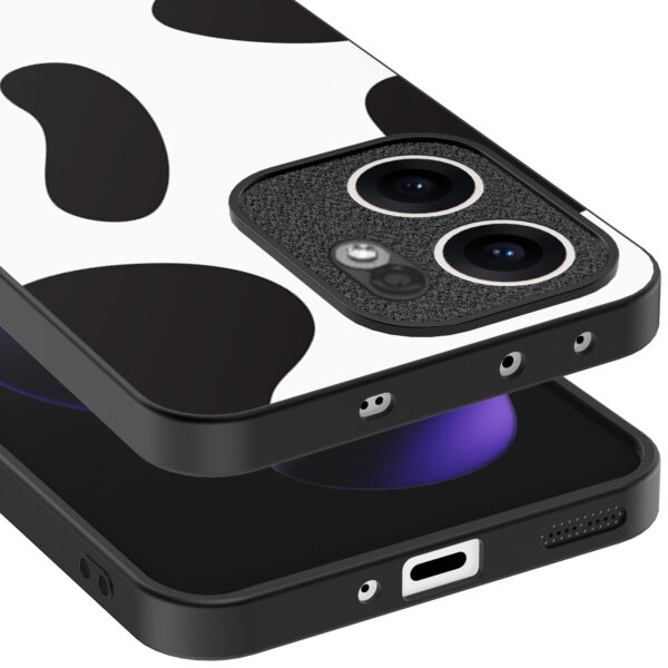 Oppo Reno 13F telefoonhoesje met koeienvlekken opdruk (4)