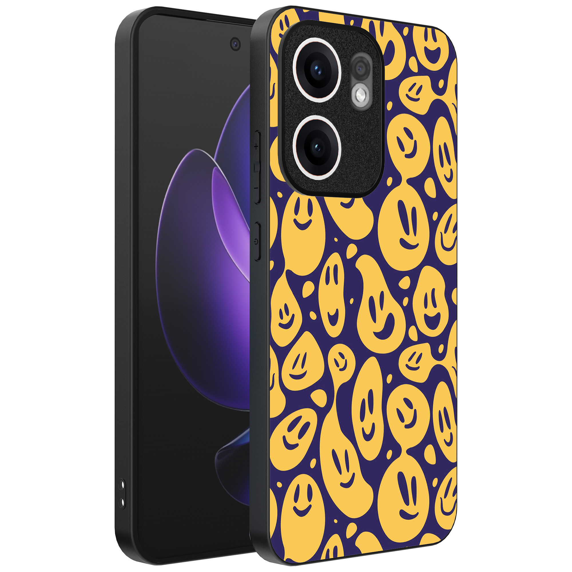 Oppo Reno 13F telefoonhoesje met smiley opdruk (1)
