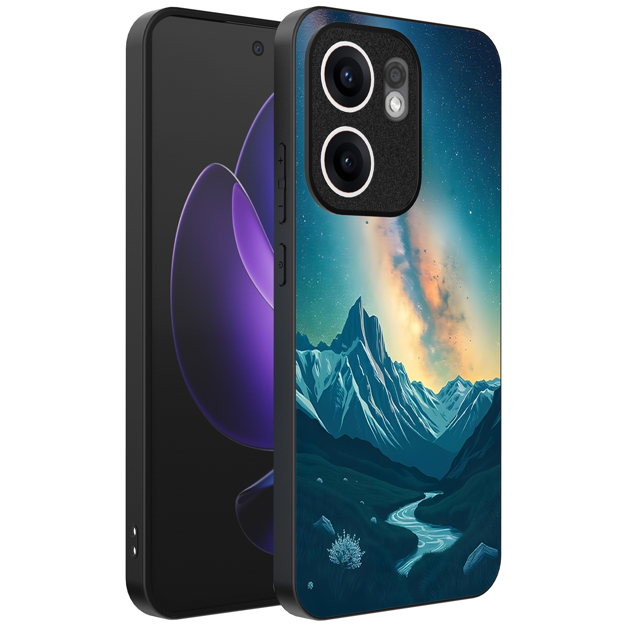 Oppo Reno 13F telefoonhoesje met sterrenhemel opdruk (1)