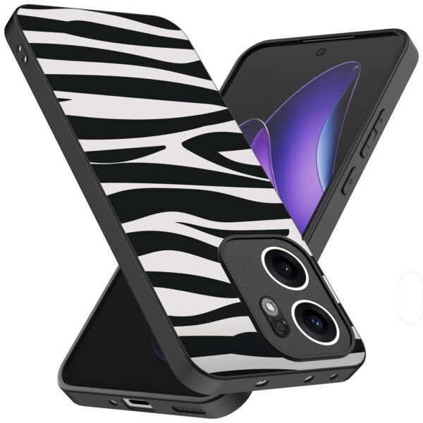 Oppo Reno 13F telefoonhoesje met zebra opdruk (2)