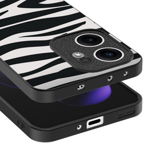 Oppo Reno 13F telefoonhoesje met zebra opdruk (4)