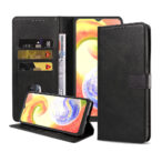 Samsung Galaxy A04 leren telefoonhoesje bookcase met pasjeshouder en magnetisch lipje (1)