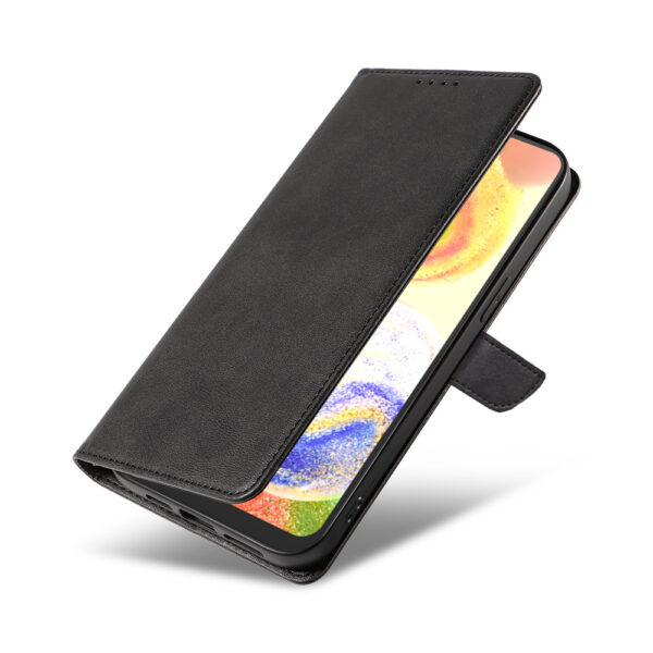 Samsung Galaxy A04 leren telefoonhoesje bookcase met pasjeshouder en magnetisch lipje (4)